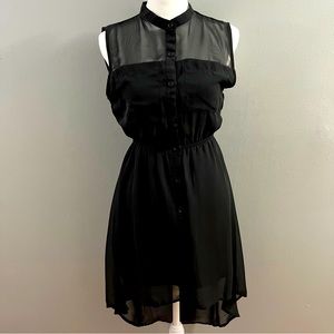 👗 Forever 21 | High-Low Black Button Up Dress